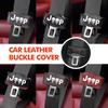 For Jeep Leather Car Safety Belt Buckle Protector Anti-Scratch Cover AutoA Accessories Grand Cherokee Wrangler JK Renegade