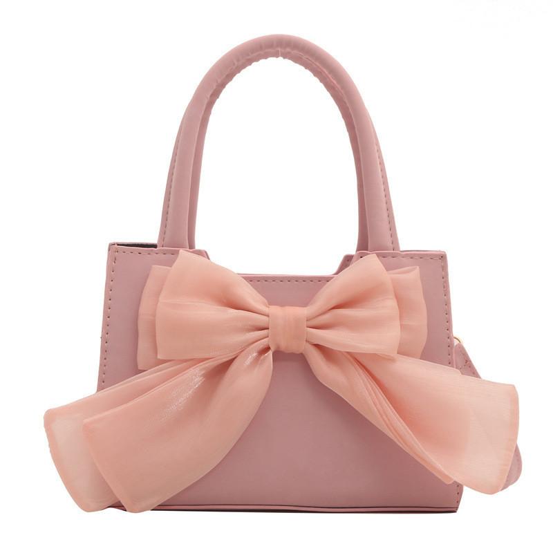 Stylish Fresh Fairy Style Bow Handbag Trendy Mini Square Bag With City Minimalist Design
