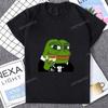 Harajuku Style Funny Cartoon Pepe Frog Emote Graphic Printed T Shirt Short Sleeve Tshirt Loose Streetwear Hipster Soft Unisex Tees