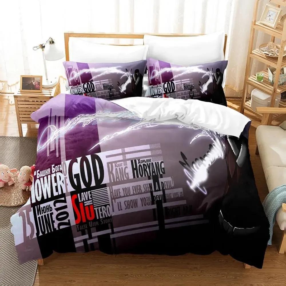 Комплект постельного белья Tower Of God Single Twin Full Queen King Size Bed Set Adult Kids Bedroom Duvet cover Sets Anime Bed Sheet Set