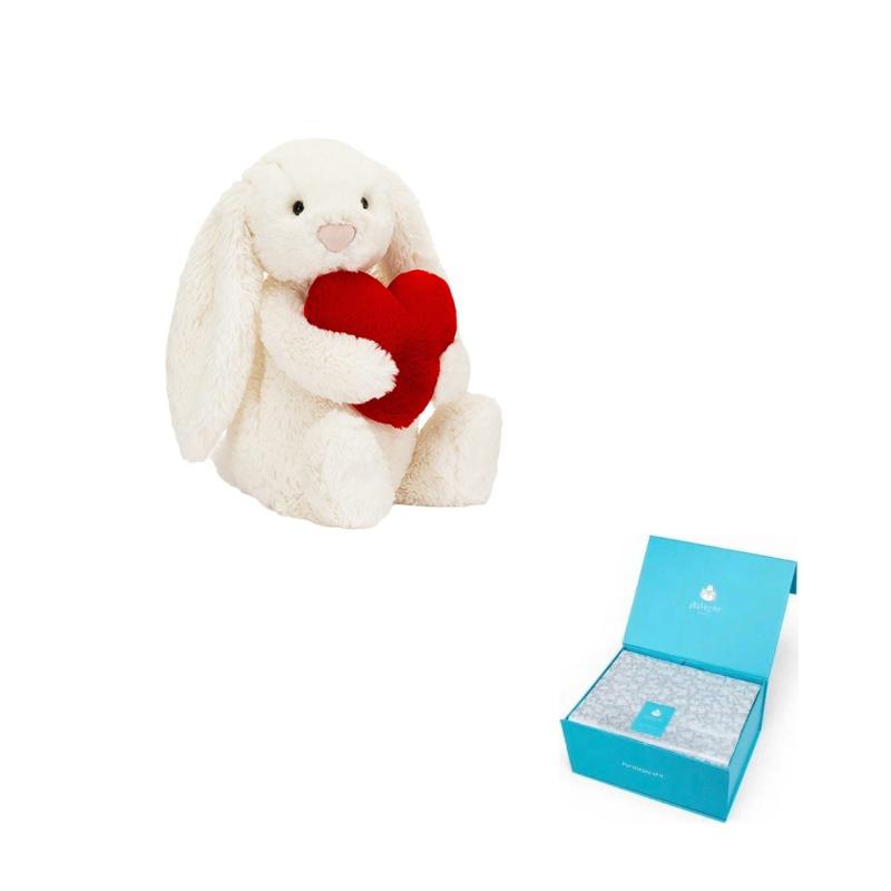 JELLYCAT День святого Валентина Заяц Бонни Красное Сердце Кукла Плюшевая Кукла Высота 18/31 см