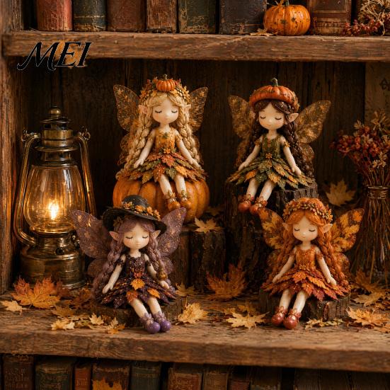 Vintage Garden Fairy Craft Patchwork DIY Kit, Flower Fairies Sewing Make 4 Kit Dolls, Beginner-Friendly Project for Home Decor Handmade Gift