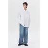 Customellow Oversized Fit Solid Shirt White C9sam26204whx