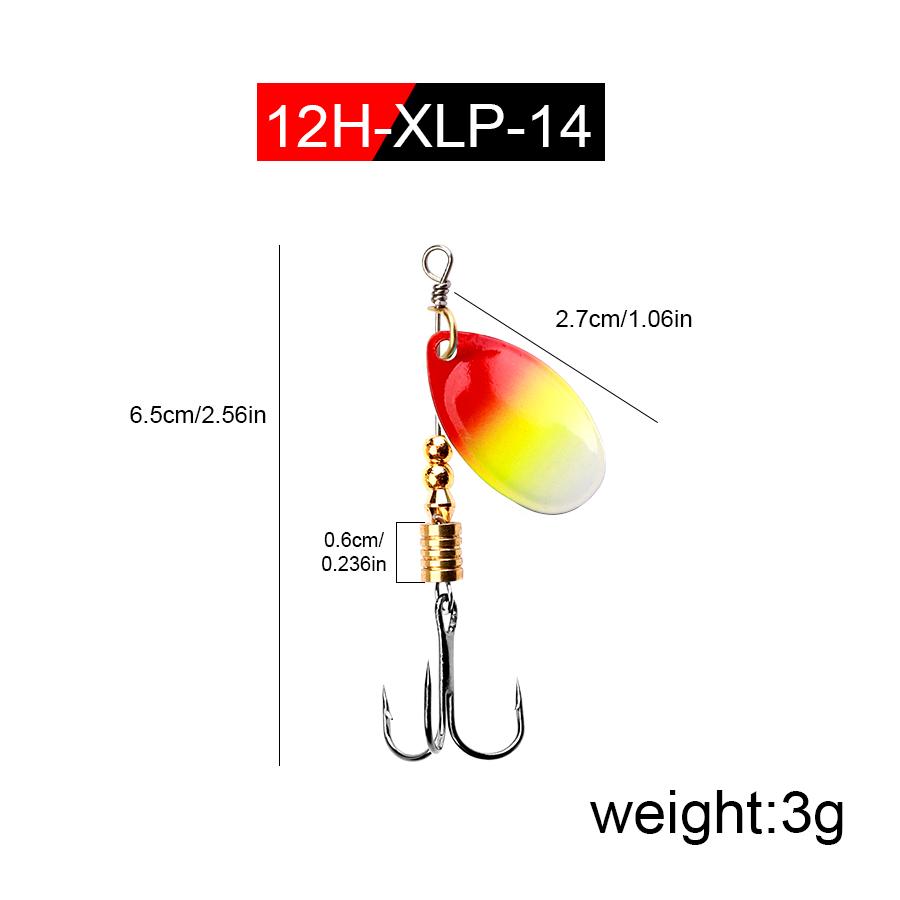FISH KING Spinner Bait 3,9 г, 4,6 г, 7,4 г, 10,8 г, 15 г, приманки для ложки, металлические приманки для щуки с тройными крючками, искусственная приманка для окуня, рыболовная приманка