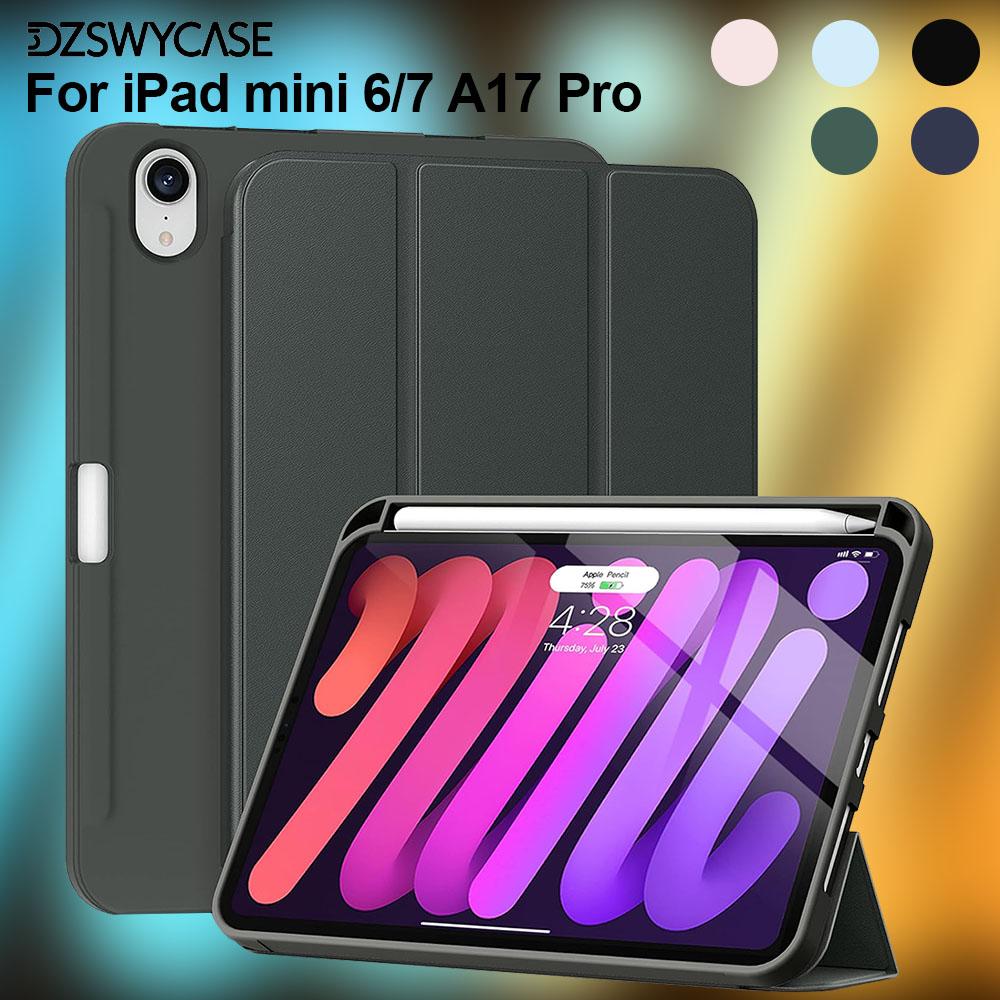 Чехол для iPad Mini 7 A17 Pro, чехол для iPad Mini 6 с держателем для карандаша, обложка для iPad Mini 7-го/6-го поколения 8,3 дюйма