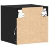 LED Wall Mounted Nightstand 2 pcs Black 30 x 28.5 x 30 cm