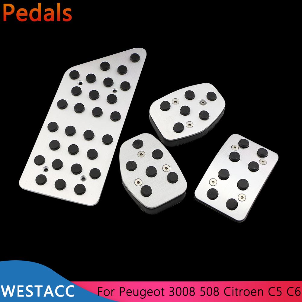 Автомобильные педали для Peugeot 3008 2013-508 2011-2018 для Citroen C5 2013-C6 2017-крышка педали газового тормоза