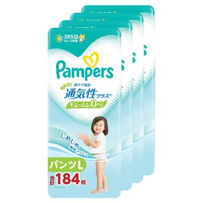 L Diaper Breathable Plus 184 штуки x 4 [размер трусиков] (9~14 кг) (46 упаковок) [Элемент дела]