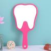 High Definition Handheld Mirror Tooth Shaped Dental Mirrors Universal Makeup Mirror  Gift