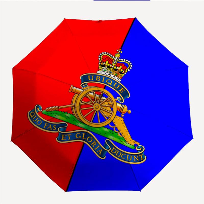 British Royal Artillery Fashionable Automatic Opening/Closing Folding Umbrella. Portable and Foldable, Ideal for Gift, Travel, and Daily Use.
