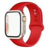 Силиконовый ремешок+Чехол для Apple Watch Band 44 мм 45 мм 41 мм 40 мм Закаленное стекло Cover Изменить на Ultra iWatch Series 9 8 7 SE 6 5 3