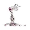 VIVIENNE WESTWOOD Мини-подвеска с барельефом в форме Сатурна, Хрустальные серьги, Унисекс серьги, Серебристый, Фиолетовый, Розовый, 62020025-02P551