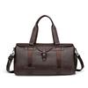 Мужская дорожная сумка кожаная влагозащитная большой вместимости для поездок на короткие расстояния, включая отдельный обувной отсек, деловая сумка-тоут через плечо