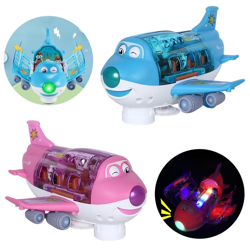 Wholesale Q Version Cartoon Airplane Toy With Rotating Lights And Music