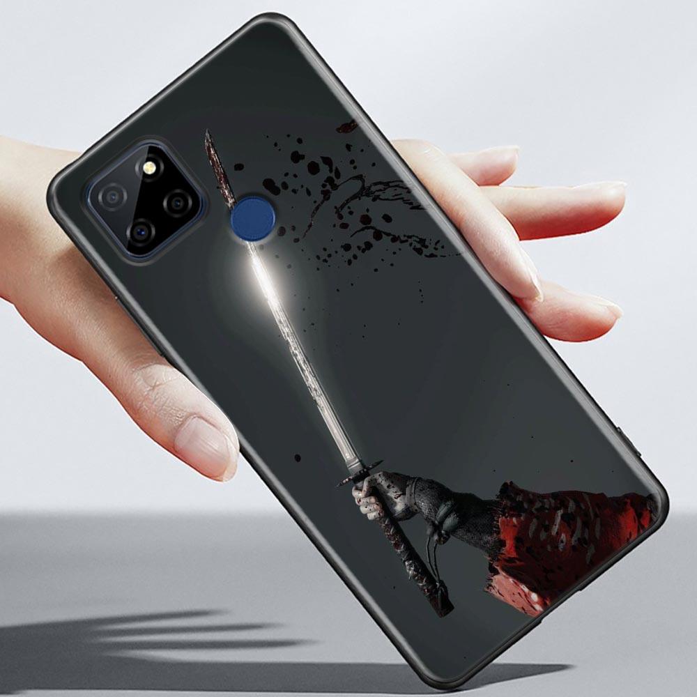 Чехол Red Sun японского самурая Demon Art Anime для Realme C21Y C21 C25 C20 C15 C12 C11 C1 GT Master Neo Neo2 5G Funda Capa Чехлы