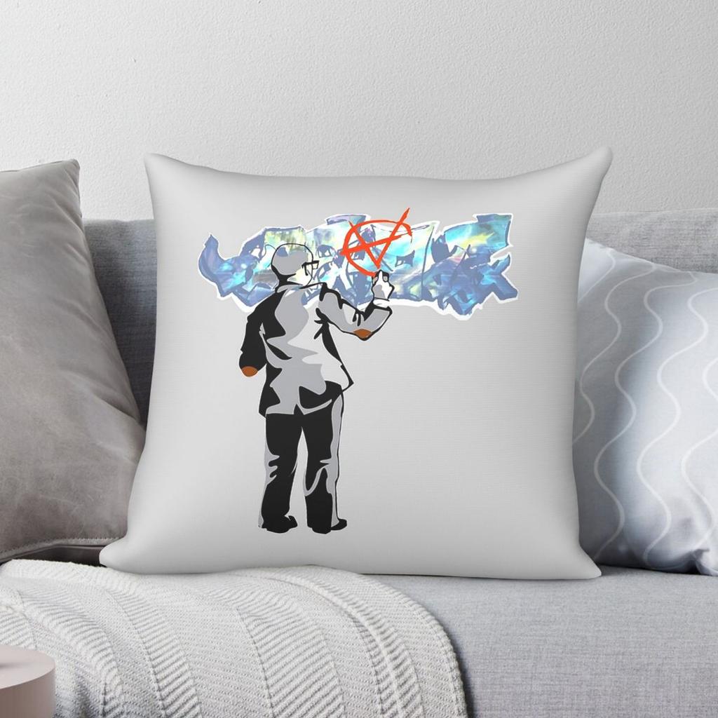 Banksy Barcan Formula Free Logic Square Pillowcase Polyester Linen Velvet Pattern Zip Decor Home
