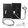 Exterior Shower Box Kit Hot Cold Water Dual Valve with Lock Keys 1/2in Thread for RV Motorhome Carav