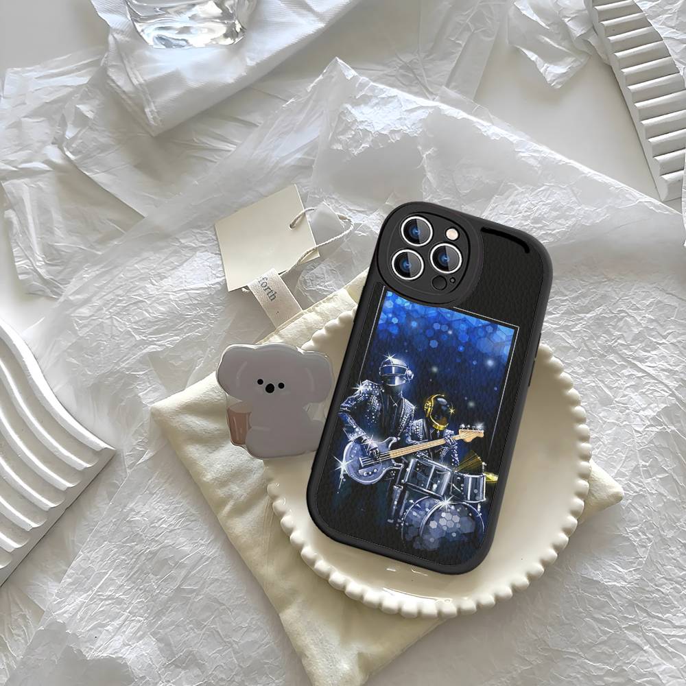 Around The World Daft Punk For IPhone 16 15 14 13 12 11 Pro Max Plus Leather Phone Case