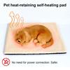 Self Warming Cat Mat Plush Thermal Dog Pad with Non-Slip Bottom Non-Electric Pet Warmer Pad with Removable Washable Cover for Indoor Outdoor Use