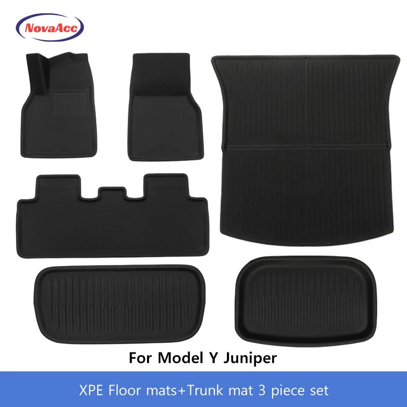 Автомобильные коврики для Tesla Model Y Juniper 2025 XPE Подкладка багажника Нескользящий Износостойкий Амортизирующий Всесторонний Защитный Коврик для Груза