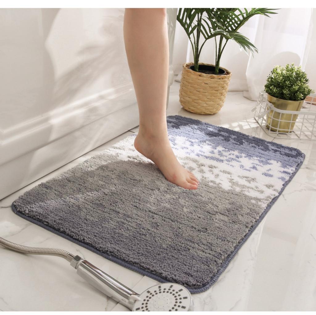 Коралловый флисовый тисненый коврик для ванной комнаты из кашемира, нескользящие ковры для ванной, коврик для ванной, коврик для двери в душевую кабину, пена с эффектом памяти, 3D-подложка