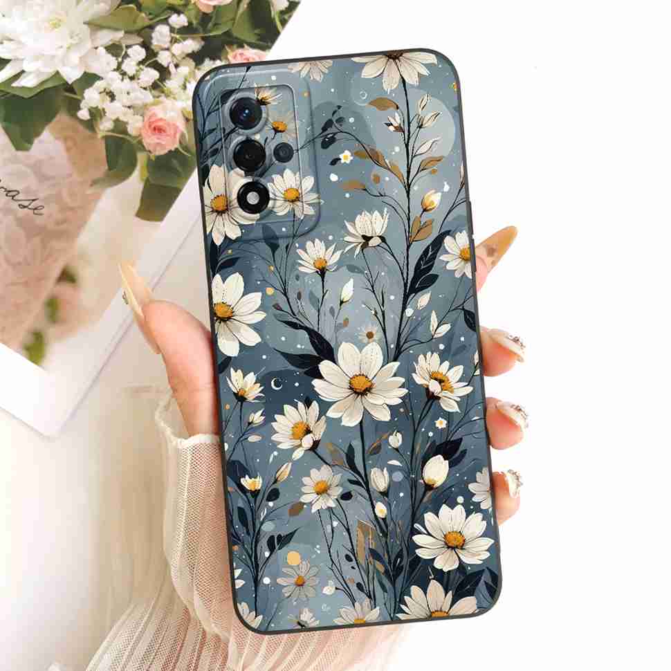 For Oppo A93s 5G Case New Design Floral Print Soft Silicone Back Cover For Oppo A93s 5G PFGM00 Bumper Phone Cases