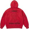 Supreme Y's by Yohji Yamamoto Zip Up Hooded Sweatshirt Washed Red
