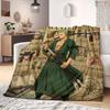 One Piece Art Flannel Blanket Stylish Print Great For Sofa Bedroom Chair Bed Picnic Travel -HE40