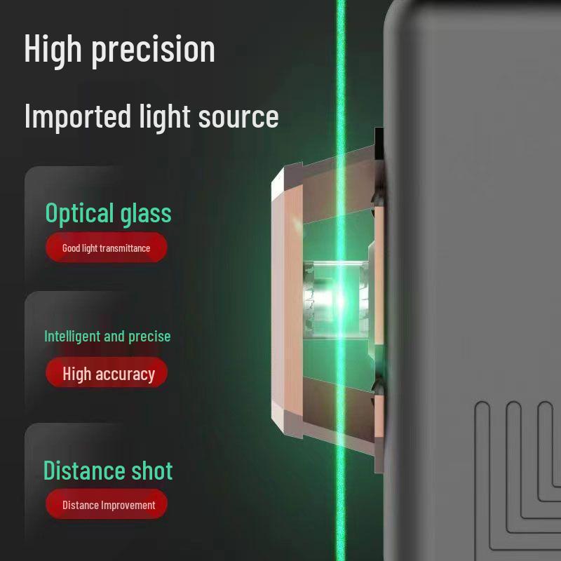High Precision 16-Line Green & Blue Light Laser Level with Infrared Wall Sticker