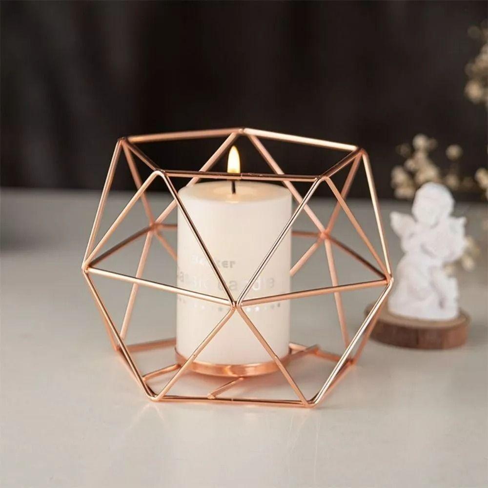 Полый подсвечник металлический держатель света новый многоугольный подсвечник рождественский