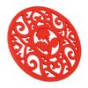 Силиконовая подставка под горячее, держатель для горячей кастрюли, для горячих блюд, подставка под чайник на столешницу, нескользящая, термостойкая, современная кухонная подставка, красная