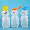 Yousheng 230ml Plastic Bear Bottle Cup with Flip Top Lid Mini Bear Shape Jar Empty Coffee Beer Drink Container for Juice Candy Milk Storing Dispensing