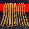Delicate Love Heart Golden Bracelet Alloy Flower Hollow Bracelet Ornaments Hand Chain Chinese Style Bangles Ladies