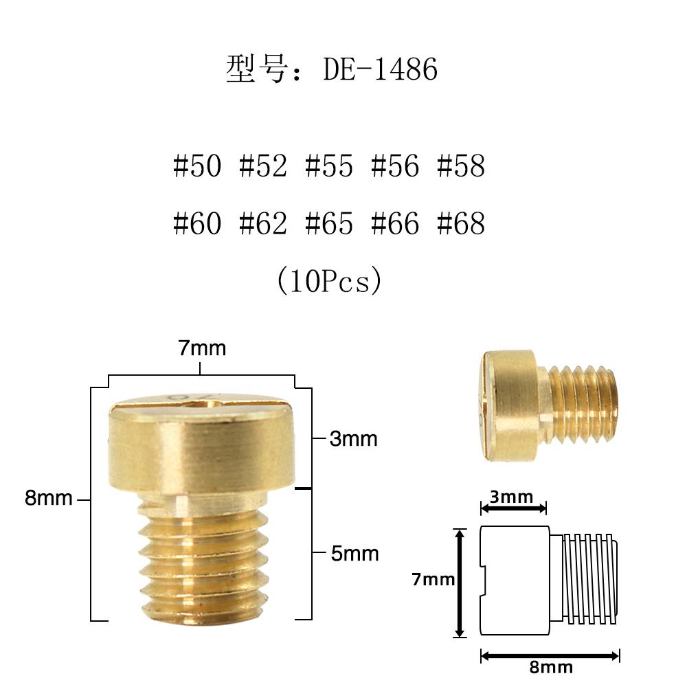 ZSDTRP Carburetor Idle Main jet For PHBG Carburetor Jets For Dellorto PHBG Carb Main Injector Dellort 1486 Idle Pilot Main Jet