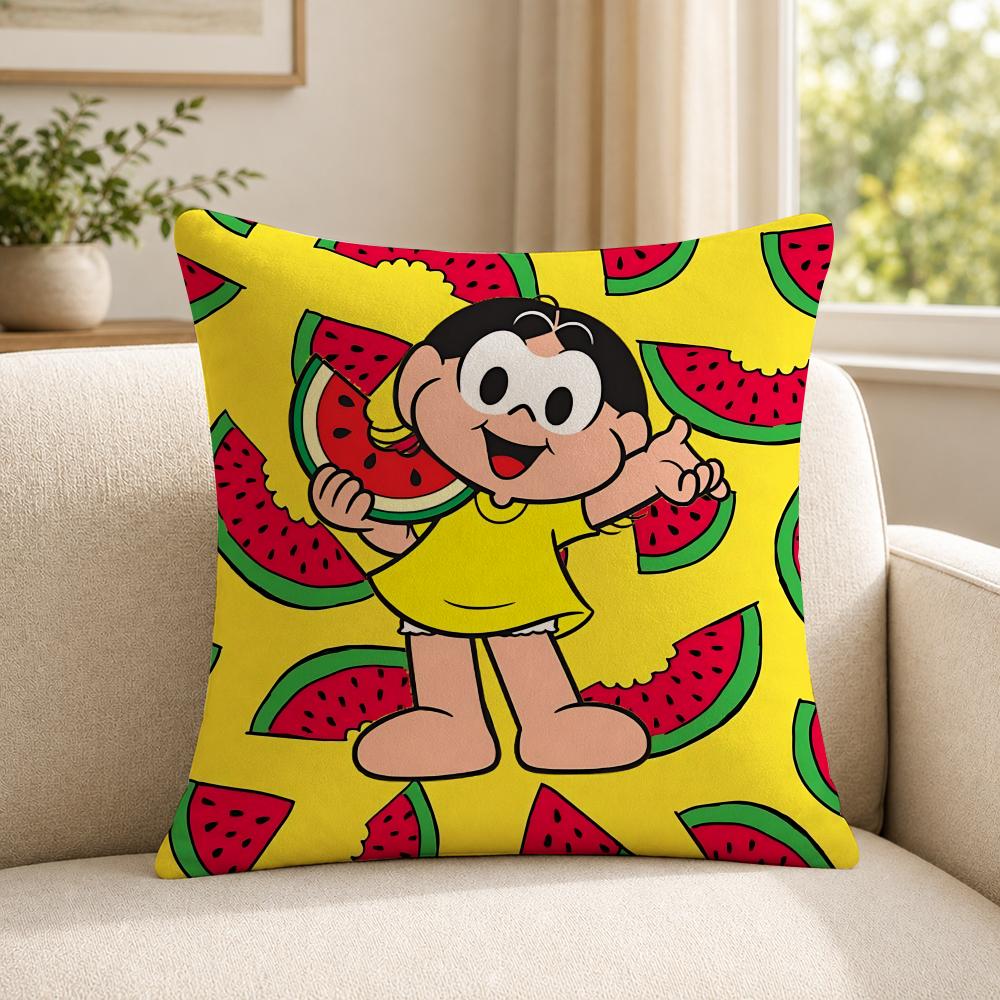 Character MMagali Cartoon Cushion Cover Soft Short Plush SkinFriendly Cushion Case for MultiScene Use