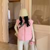New autumn and winter retro washed short loose outer wear slim fit and thin casual versatile small short vest