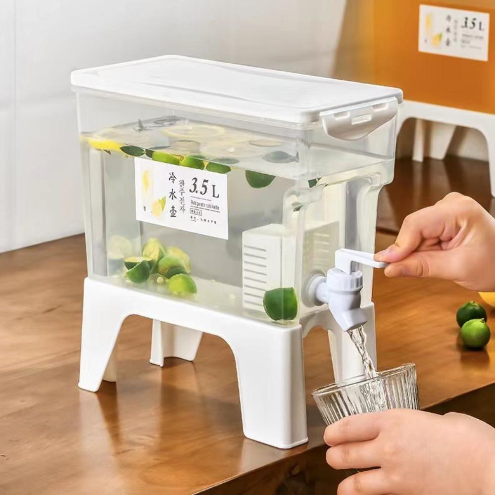 Large Capacity 3.5L Faucet Drink Dispenser Heat-resistant Fruit Tea Tank  Parties