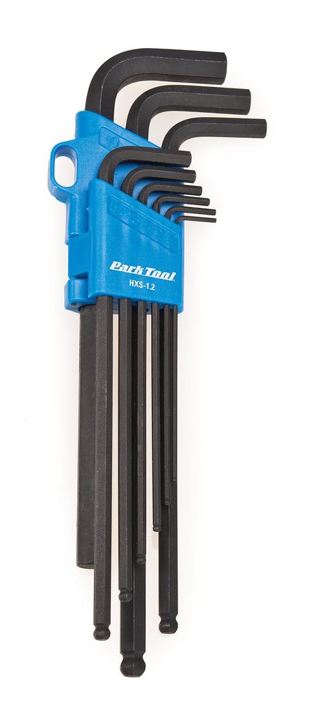 PARKTOOL Hex Wrench 9 HXS-1.2 Set, Pieces, Sizes 1.5/2/2.5/3/4/5/6/8/10mm