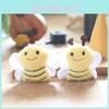 Short Plush Bee Stuffed Animal Toy Keychain Backpack Clip Gift For Toddlers Kids