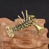 Solid Brass Crayfish Ornament Vintage Animal Pen Holder Desktop Decoration Crafts Collections Lobster Figurines Tea Pets