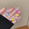Цветной акриловый браслет с бусинами, браслет с подвесками, подарок на день рождения для женщин, милые классные ювелирные изделия для девушек
