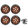 4PCS 17 RC Car Tires Black and Coffee RC Car Rubber Tires Set for ARRMA for INFRACTION for FELONY