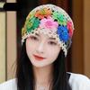 Breathable Hollow Baotou Cap Hand-Knitted Painter Hat Artistic Crochet Beanie Cap  Spring