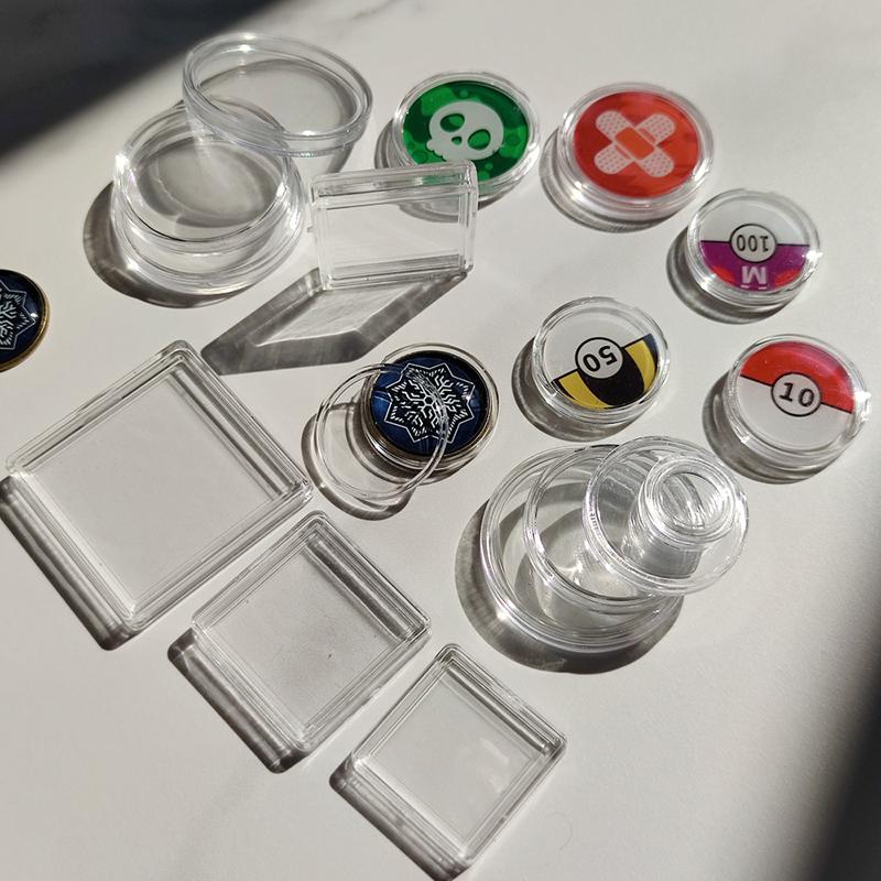 10Pcs 9Sizes 18-40Mm Clear Plastic Protector Capsules Containers Case For Token Coin Collection Transparent Holder Boxes