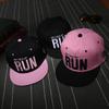 RUN Letter Embroidery Korean Style Flat Brim Baseball Cap – Unisex Spring/Summer Street Dance and Sun Protection Hat