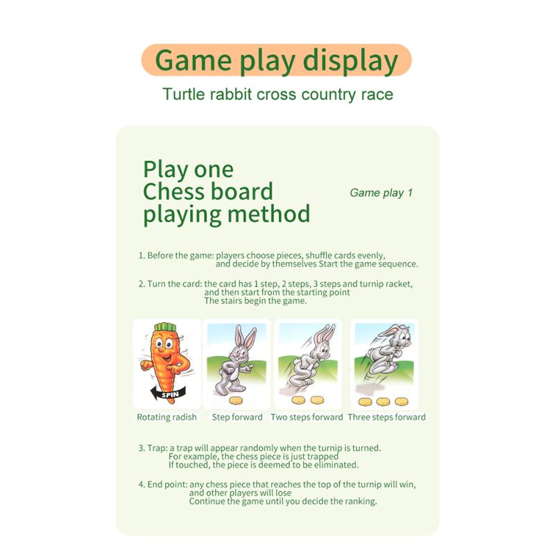Tortoise Hare Off-road Race Toys Tabletop Parent-child Interactive Game Guard Carrot Competition