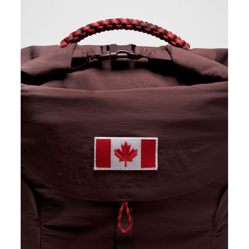 Lululemon Team Canada Rolltop Backpack 45l  Coc Logo Black Garnet