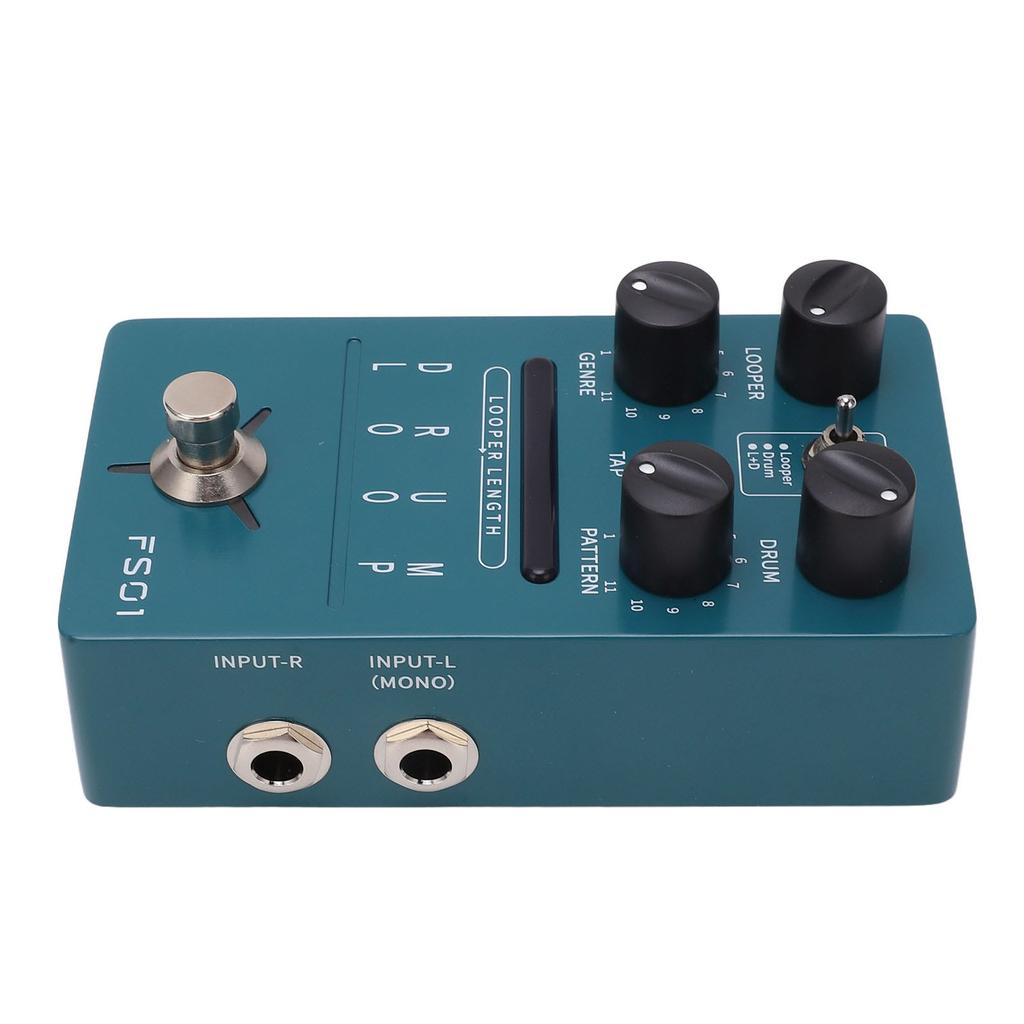 Electric Guitar Effect with TAP Button Phrase Loop Drum Machine Effect Pedal DC 9V Power