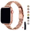 Ремешок из нержавеющей стали для Apple Watch Ultra 2 Band 49 мм 42 мм 44 мм Металлический браслет для iWatch Series 9 8 7 6 SE 5 4 3 45 мм 41 мм