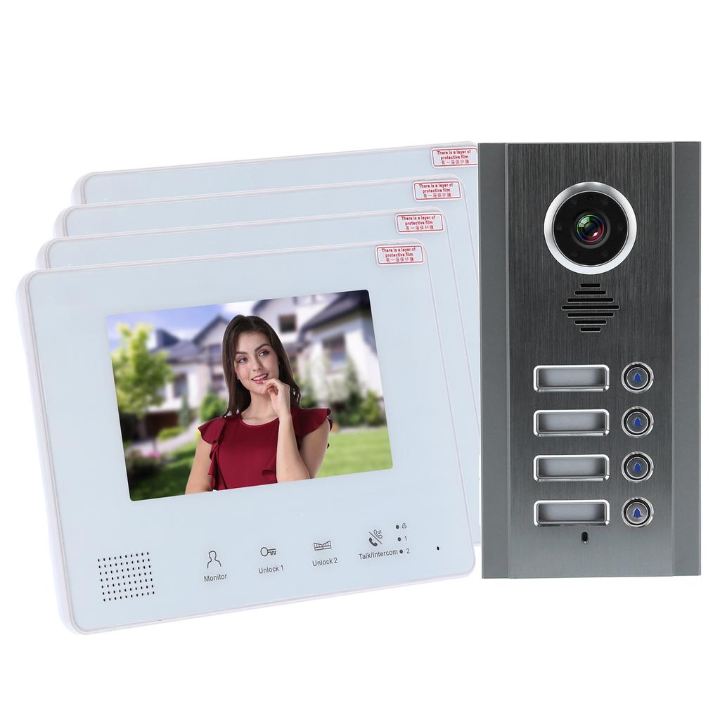 7in Direct Press Type Smart Video Door Phone Intercom System With Electric Strike for Villa House